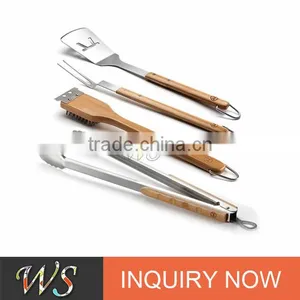 Famous Hot Selling 2017 Trending Products Wooden Handle Bbq Tool Set thumbnail-2