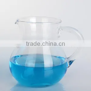 Hot Sale Hand Blown Clear Glass Water Pitcher With Handle thumbnail-1