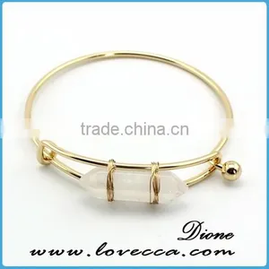 Semi-precious Stone Bracelet Colored Turquoise Stone Bracelet , Green Stone Bracelets thumbnail-3