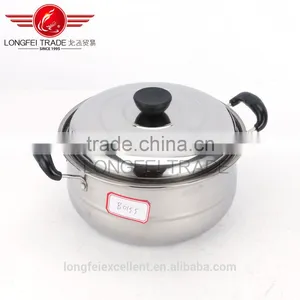 Popular Style Unique Shape Stainless Steel Soup Cooking Pot Set/camping Pot Set thumbnail-3
