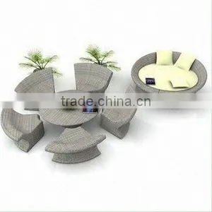 Outdoor Wicker Furniture, Used for Hotel and Banquet, Various Cushion Colors Are Available thumbnail-1