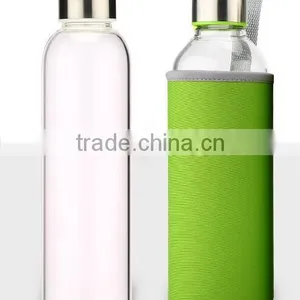 Borosilicate Glass Water Bottle Container With Nylon Water Bottle Sleeve thumbnail-1
