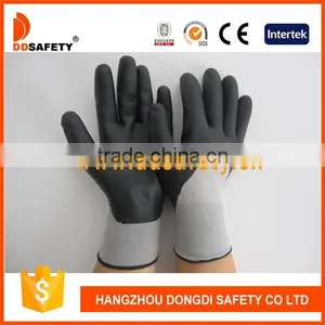 DDSAFETY Black Nylon With Black Nitrile Foam Glove thumbnail-1
