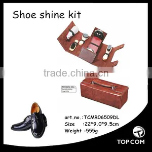 Brown Shoe Care Kit For Travel, Travel Shoe Care Kit, Premium Quality Shoe Care Kit thumbnail-1