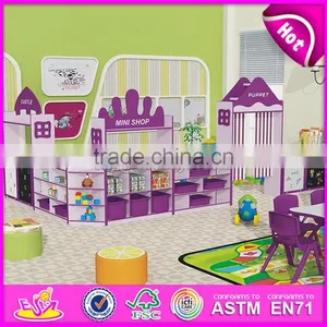 New Style Preschool Storage Shelf Wooden Kids Indoor Playhouse W08C187-S thumbnail-5