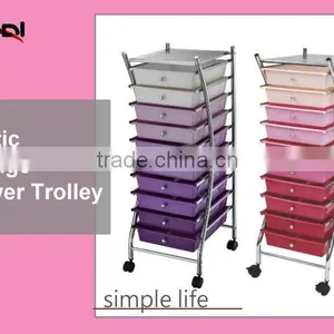 10-tier Drawer Organizer Cart, Storage Trolley Cart, Wagon thumbnail-1
