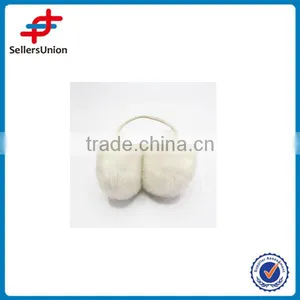 Imitation Rabbit FUR Hair Earmuff Printed With Grid thumbnail-1
