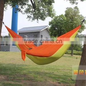 Shuoyang Portable Camping Hammock-100% Ripstop Parachute Nylon Outdoor Double Hammock With Free Hammock Straps & Carabiners thumbnail-2