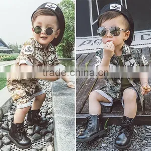 2016 Autumn Kids Boys Clothes Sets Children Casual 2 Pcs Suit Jackets +pants Baby Sport Suit Outwear thumbnail-3
