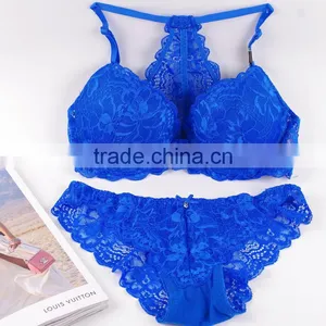 Top Women Sexy New Designs of Fancy Lace Bra Transparent Panty Set thumbnail-1