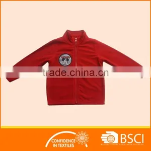 Spring And Autumn Plain Red Cartoon Polar Fleece Kids Jackets thumbnail-1