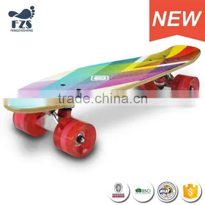 HSJ245 Manufacturers Wholesale Direct Small Fish Board Children Adult Skateboard Brush Street Step Maple Skateboard thumbnail-1
