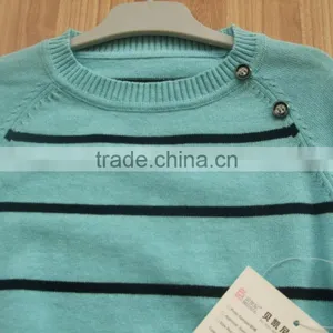 High Quality Baby Boys Sweater Design With Shoulder Woode Button(BKNB5586) thumbnail-2