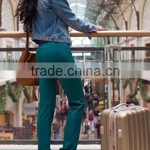Straight Green Leggings Yoga Pants 88% Polyester 12% Spandex Quick Dry Moisture Wick Sportswear thumbnail-3