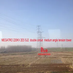 MEGATRO 220KV 2E5 SJ2 Double Circuit Medium Angle Tension Tower thumbnail-2
