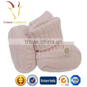 Knitted Baby Winter Cashmere Boots Shoes With Pattern thumbnail-1