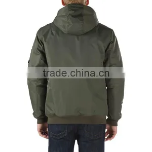2016 Wholesale Man Winter Soccer Jacket Custom Fur Jacket Leather Sleeve Hoodie Jacket thumbnail-2