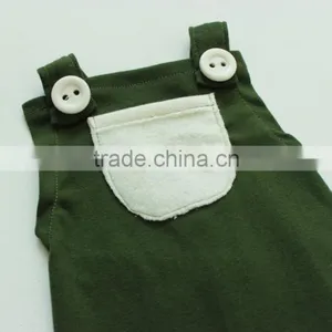 Baby Bodysuit Baby Overalls Soft Plain Baby Rompers thumbnail-2