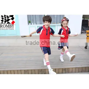 Kids Clothes Wholesale China Kids Summer School Uniform Design Polo Shirt Sport Clothing thumbnail-3