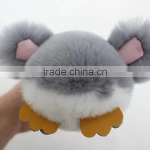 Myfur New Design Rabbit Fur Penguin Cute Bag Charm for Girls' Fashion Handbag thumbnail-6
