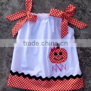 Girl's Beautiful Printed Suit Halloween Pumpkin Design Style Kids Clothing Wholesale thumbnail-1
