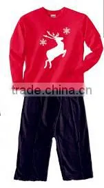 Hot Sale Christmas Boys Deer Printing Pajamas Wholesale Baby Boutique Clothes thumbnail-1