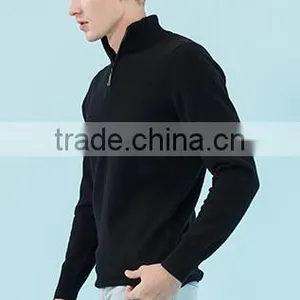 Mans High Quality Zipper Colloar Knitted Pattern Pullover Sweater With Wholesale Price thumbnail-3