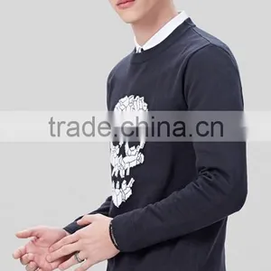 Hot Sale Lowest China Price Fashion Men Sweater 2017 for Black thumbnail-4