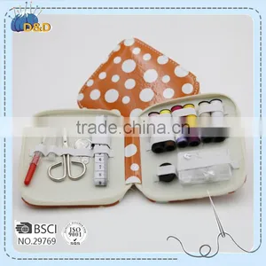 D&D Needlework Materials Pu Leather Zipper Pouch Sewing Kit Set With Sewing Accessories Promotional Gift thumbnail-1