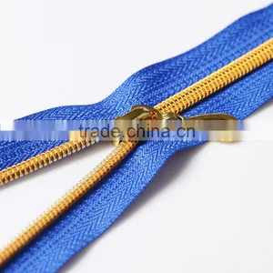 #5 Open End Golden Teeth Nylon Zippers, Zipper Nylon thumbnail-2