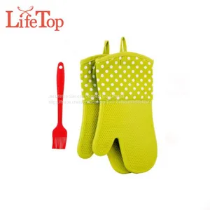 FDA &LFGB Approved Kichen Utensil Silicone Anti-heat Gloves for Baking thumbnail-3