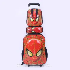 3D EVA Trolley School Backpack Set,wheeled Rolling Bag, Three Piece With Lunch Bag,pencil Box thumbnail-1