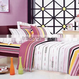China Manufactural Cotton Printing Stripe Design Bedding Set thumbnail-1