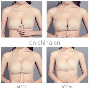 Sexy Formal Dress Seamless Strapless Backless Silicone Push up Fly Bra thumbnail-1