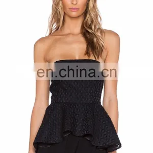 Black Strapless Off Shoulder Girls Party Wear Tops thumbnail-2