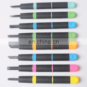 8pcs Assorted Plastic Handle Carving Knives Set thumbnail-5