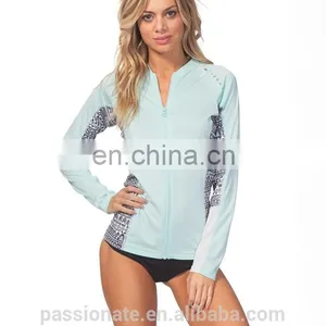 Factory Direct Sale Custom Logo Long Sleeve Mma Anti UV Women Rash Guard thumbnail-1