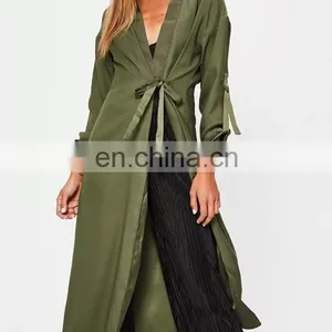 Hotsales Nice Army Green Fashion Pant Design Coat for Ladies Long Style Coats Parka thumbnail-5