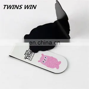 Best Price Cute Stationery School Supplies Wholesale From China , Custom-made Magnetic Metal Animal Design Bookmark thumbnail-4