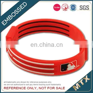 Embossed Silicone Wristabnd Bracelet With Color Supplier thumbnail-1