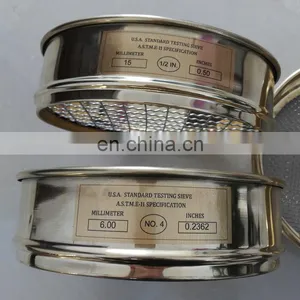 ASTM Standard Laboratory Copper/Brass Wire Mesh Screen Test Sieves With Lip, Pan, Brush thumbnail-6