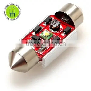 White 36mm 39mm 41mm 1led Cree 5w Heatsink Canbus No Error Festoon With Heat Bar Car Reading Light,license Lamp thumbnail-1