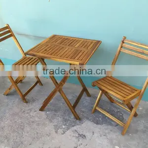 LOWEST PRICE - Wood Bistro Set - Balcony Furniture - Patio Set thumbnail-1
