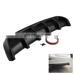 Universal Black Car Rear Bumper Body Kit Shark Chin Spoiler Lip Diffuser Trim Cover AF-ZLB04C67 thumbnail-1