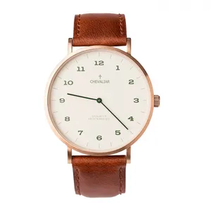 Stainless Steel Ultrathin Fashion Women Watches Man Genuine Leather Quartz Watch thumbnail-5