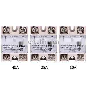 Single Phase Solid State Relay SSR-40DA SSR-25DA SSR-10DA DC To AC 3-32VDC Input 24-380VAC Output Solid State Relay thumbnail-1
