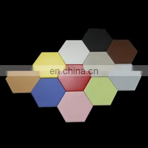 Color Hexagonal Kitchen and Bathroom Black and White Gray Non-slip Balcony Ceramic Tiles thumbnail-1
