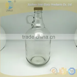 2.5l Clear Glass Wine Bottle With Screw Cap With Handle thumbnail-1