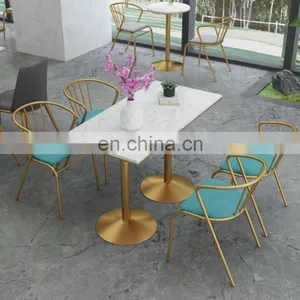 New Model Modern Stainless Steel White Coffee Tea Table Living Room Furniture Design Marble Top Coffee Table thumbnail-1