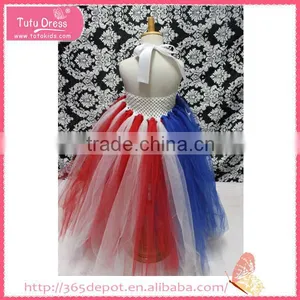 Gauze Five-pointed Star Decoration Fluffy Voile Girl's Dress Children Frocks Designs thumbnail-5